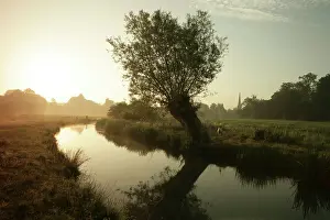 Burford: River Windrush - early morning sun