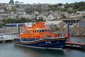 Lifeboat: RNLB Lifeboat Ivan Ellen - moored Newlyn harbour