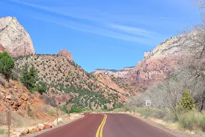 Located: Road in Zion National Park located in Southwestern