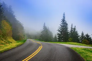 Parkway: Roadway, Blue Ridge Parkway, Smoky Mountains, USA