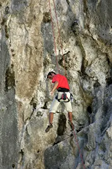 Climbers: Rock Climber - Climbing in Picos de Europa mountains