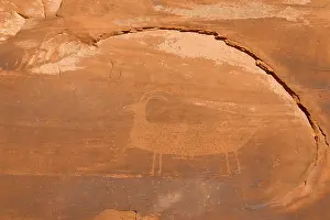 Engraving: Rock engraving probably of Anazasi origin in the