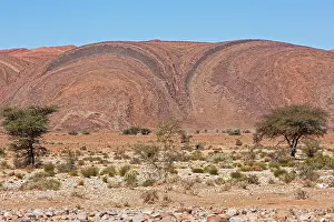 Draa: Rock formation in the Anti-Atlas, Morocco, Africa