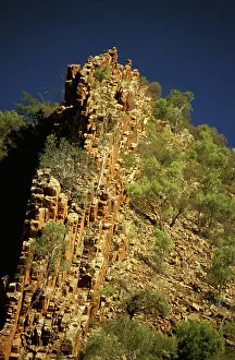 Macdonnell: Rock formation near Glen Helen. West MacDonnell