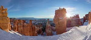 Thors: Rock formation Thors Hammer at sunrise, bizarre