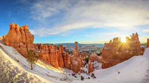 Hoodoo: Rock formation Thors Hammer at sunrise, bizarre
