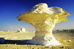 Sandstone: Rock formation in the White Desert, Egypt, White