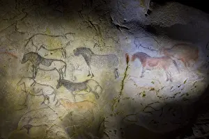 Religions: Rock painting in the cave of Ekain in Cestona Spain