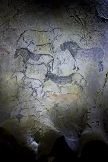 Religions: Rock painting in the cave of Ekain in Cestona Spain