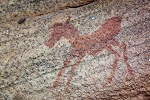 Representation: Rock painting of zebra foal, Sevilla Rock