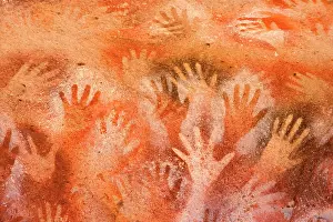 Inhabitants: Rock Paintings - in the shape of hands created