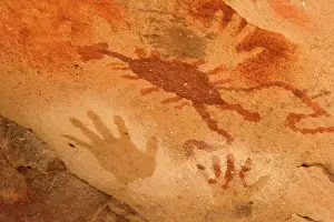 Inhabitants: Rock Paintings - in the shape of hands created