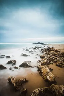 Sergio Arias: Rocks on the beach by the sea Algarve, Sagres, Portugal