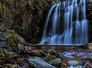 Montana: Rockwell Falls in Glacier National Park, Montana, USA