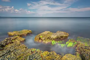 Line: Rocky coast at the Baltic Sea near Vik - Sweden