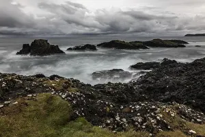 Coastlines: Rocky coast, offshore islands, Ballintoy Harbour