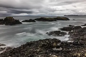 Coastlines: Rocky coast, offshore islands, Ballintoy Harbour