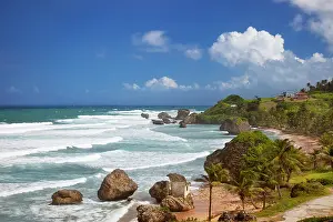 Barbados: Rocky coastline along the eastern shore