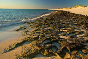 Ledges: Rocky ledges and beach - water washes over exposed