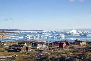 Home: Rodebay, Greenland, July 09, 2018: Colorful wooden h