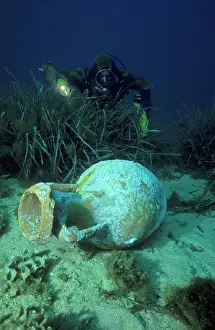 Marseille: Roman wine Amphora at Le Dramont, France, Mediterranean