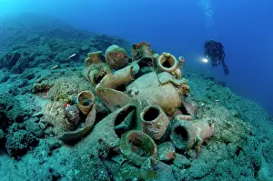 Marseille: Roman wine Amphora at Le Dramont, France, Mediterranean
