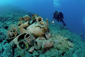 Marseille: Roman wine Amphora at Le Dramont, France, Mediterranean