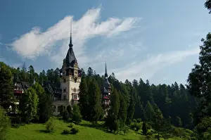 Romanian: Romania, Sinaia. Neo-Renaissance Peles Castle