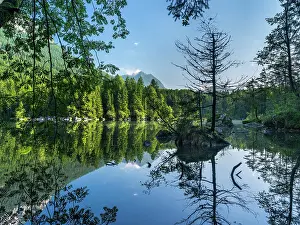 Hintersee: The romantic lake Hintersee at the Nationalpark