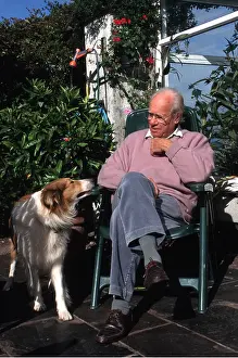 Owner: ROUGH COLLIE DOG and man