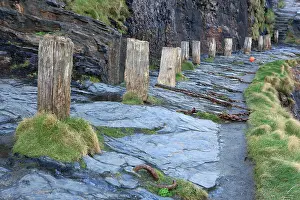 Quay: Row of Bollards on the Quayside Harbour