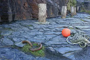 Quay: Row of Bollards on the Quayside Harbour