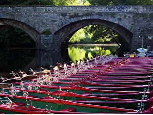 200617: Rowing Boats Moored by High Bridge on the River