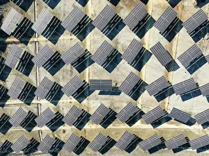 Energy: Rows of solar panels at a photovoltaic plant near Vejer de la Frontera