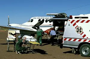 Aeroplane: Royal Flying Doctor Service picking up patients