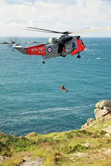 Rescues: Royal Navy Rescue Helicopter - on rescue mission