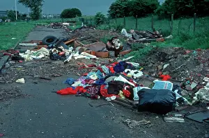 Dumped: Rubbish dumped in roadside layby