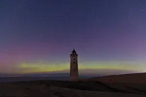 Tower: Rubjerg Knude Northern lights