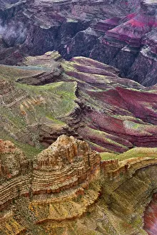 Red Rock: Rugged pattern cut by Colorado River, Grand Canyon National