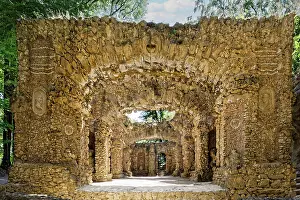 Upper: Ruin theatre or grotto theatre, open-air theatre