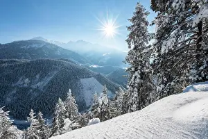 Anterior: Ruinaulta or Rhine Gorge, winter landscape, Anterior