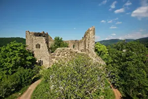 Battlement: The ruins of Baden Castle, Badenweiler, Markgrcflerland