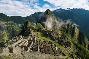 Monuments: Ruins, the Inca city of Machu Picchu with Huayna