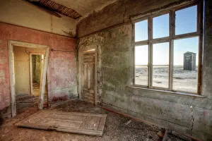 Ghost: Ruins of a residential building, ghost town Elizabeth