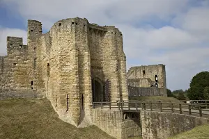 Hilltop: Ruins of Wakrworth hilltop medieval castle, with
