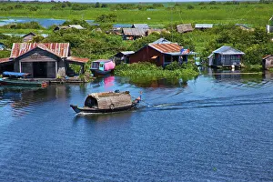Wake: Rural scene, Tonle Sap Lake, Siem Reap