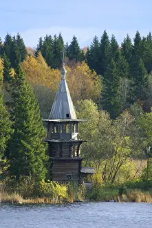 Steeple: Russia, Karelia, Kizhi Island, Chapel of
