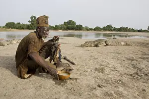 Headdress: Sacrifice chicken for Nile Crocodiles Bazoule Burkina Faso