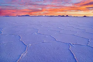 Polygonal: Salar de Uyuni - polygonal salt pattern on dried