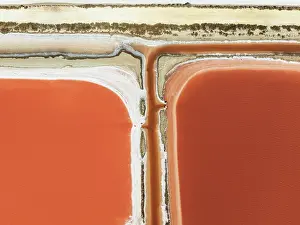 Ca¡diz Province: Saline ponds at the Bonanza salt works near SanlÃºcar de Barrameda